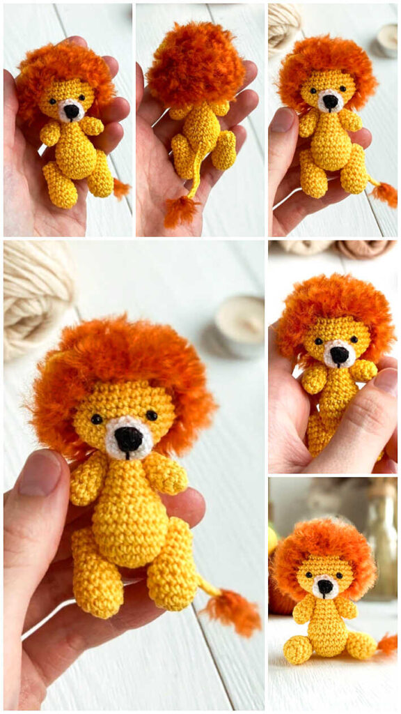 Amigurumi Cute Lion Cub Crochet Free PDF Pattern Amigurumi