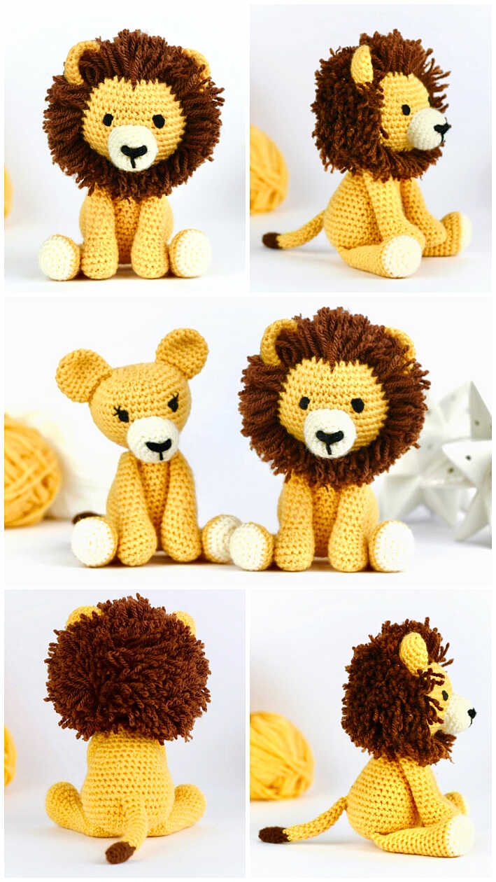 Amigurumi Cute Lion Cub Crochet Free PDF Pattern Amigurumi