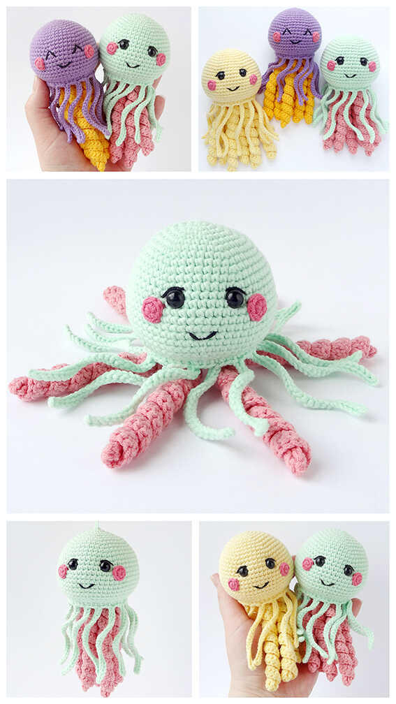 Crochet Little Jellyfish Amigurumi PDF Free Pattern Amigurumi
