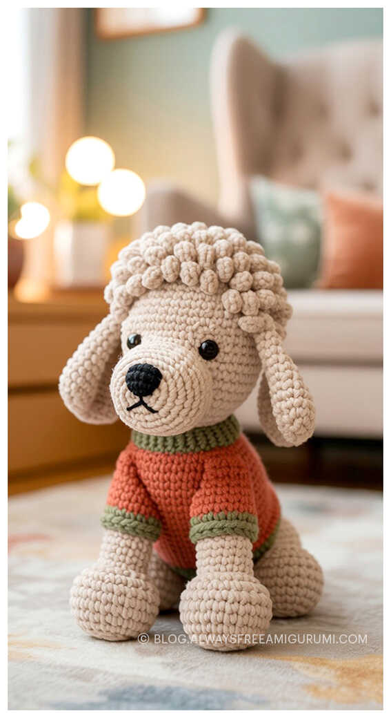 Amigurumi Poodle Dog Free Crochet Pattern - Amigurumi