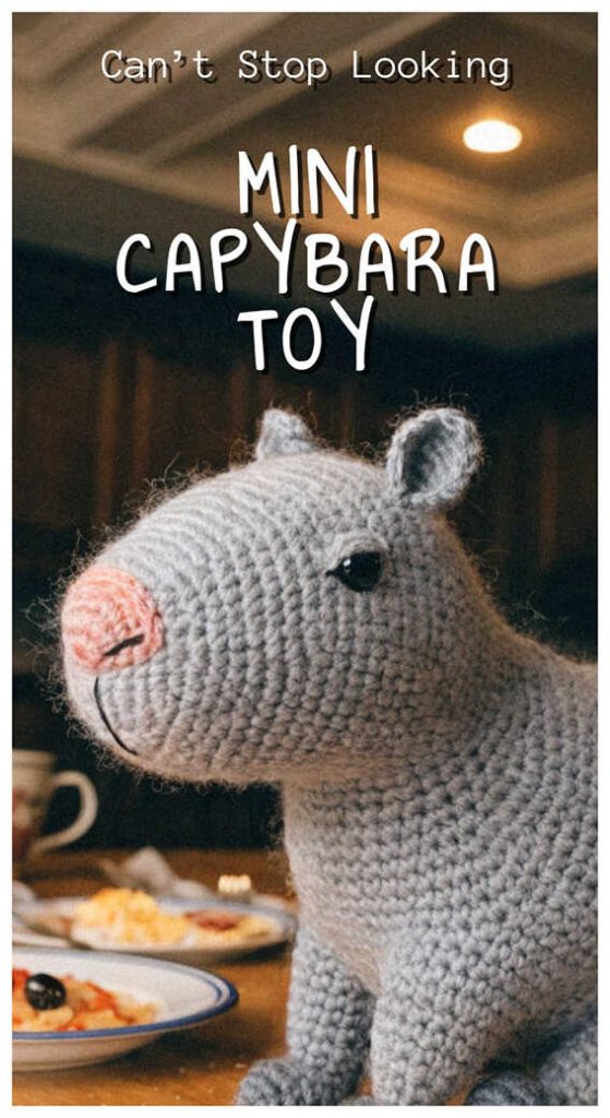 crochet capybara amigurumi in hand cute handmade capybara toy small gift idea