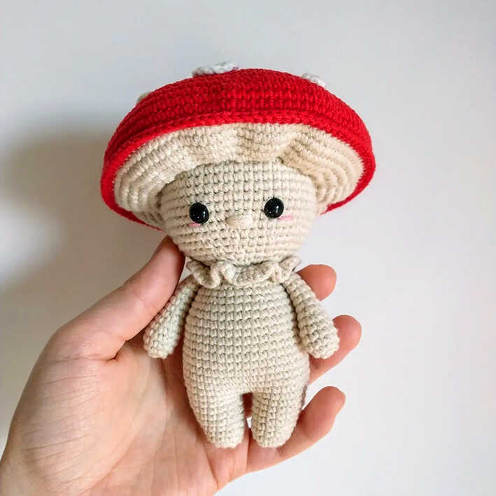 Cute Mushroom Doll Amigurumi Free Crochet Pattern