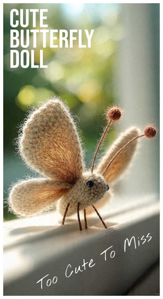crochet butterfly doll with soft wings cute handmade butterfly toy free pattern inspiration