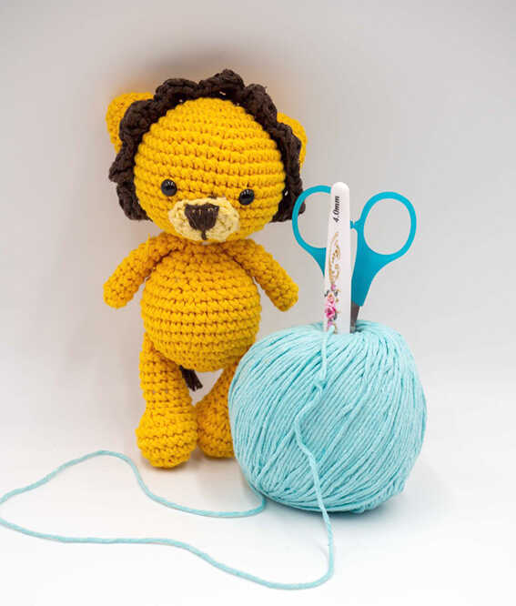 lion lewis amigurumi free crochet pattern cute handmade lion doll toy
