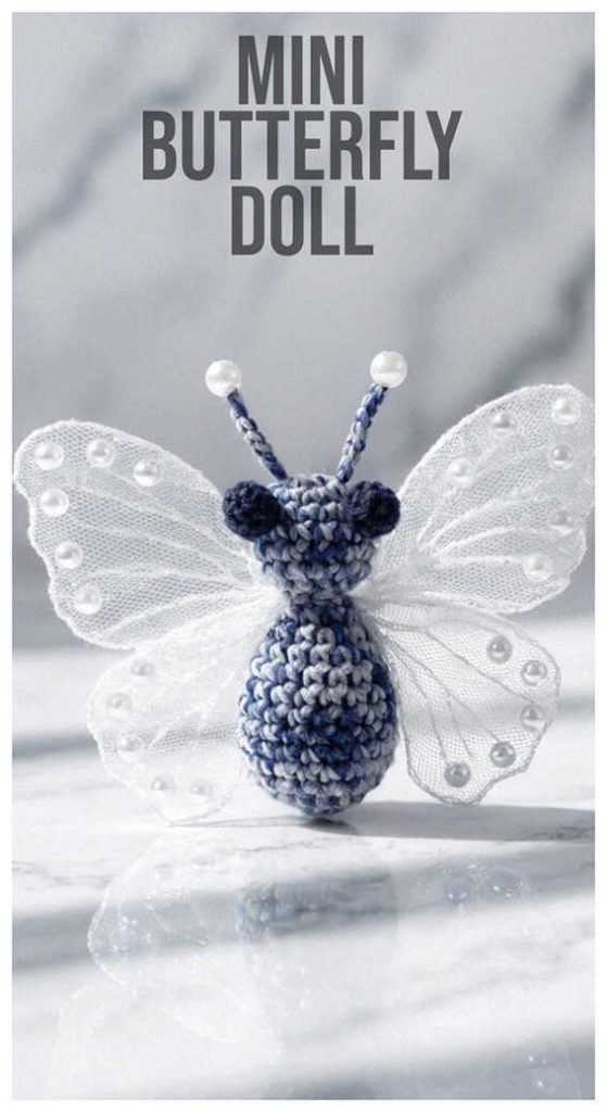 mini crochet butterfly doll with delicate wings cute handmade butterfly toy free pattern inspiration