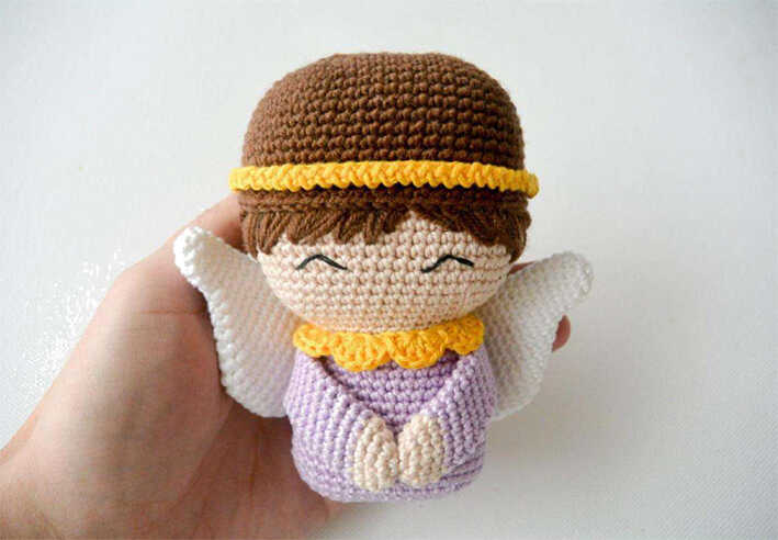 christmas angel amigurumi free pattern cute handmade crochet angel doll with wings and pastel outfit
