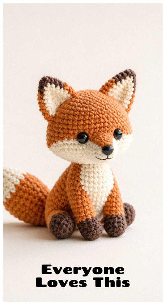 cozy crochet fox amigurumi handmade woodland toy soft yarn detail inspiration