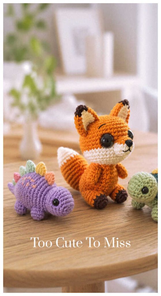 cute crochet fox amigurumi handmade woodland fox toy soft yarn detail inspiration