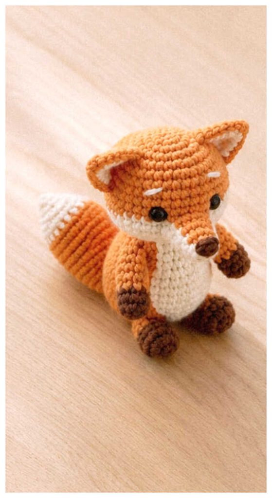 cute crochet fox handmade gift idea woodland animal toy inspiration