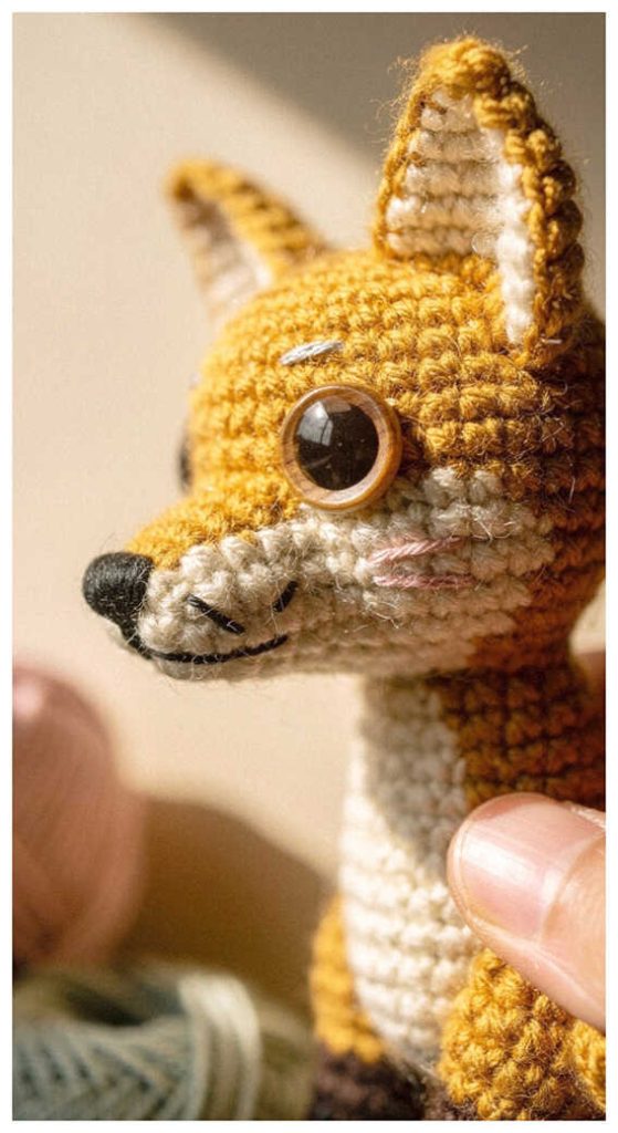 cute little fox amigurumi handmade crochet woodland toy warm cozy inspiration
