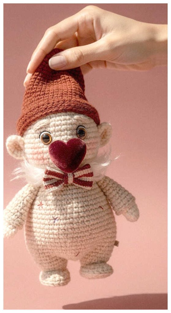 cute plush gnome amigurumi handmade soft gnome doll inspiration with cozy holiday style