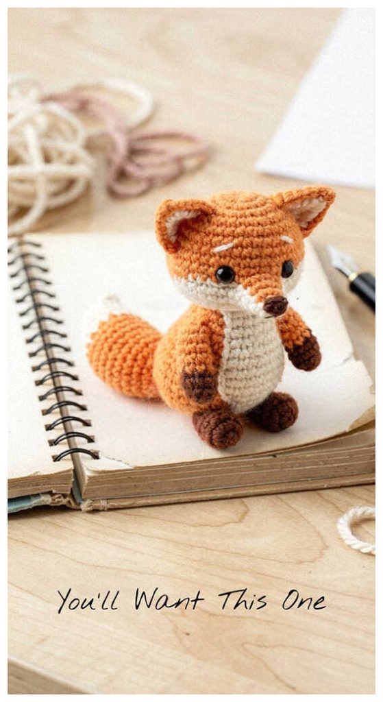 crochet fox plush inspiration cute handmade woodland toy cozy texture detail