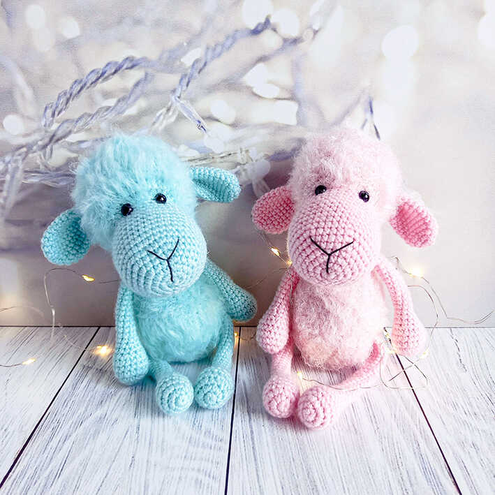plush sheep amigurumi free pattern handmade pastel sheep dolls with soft fluffy texture