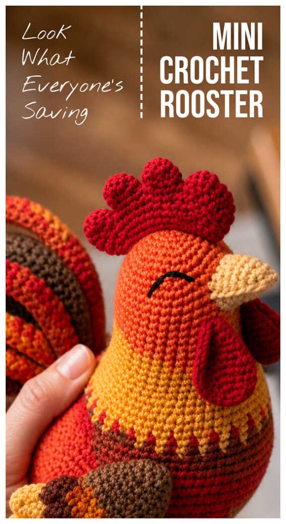 crochet rooster amigurumi free pattern cute chicken toy you will love