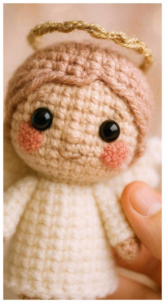 sweet angel amigurumi handmade crochet doll inspiration with soft pastel styling and gentle details