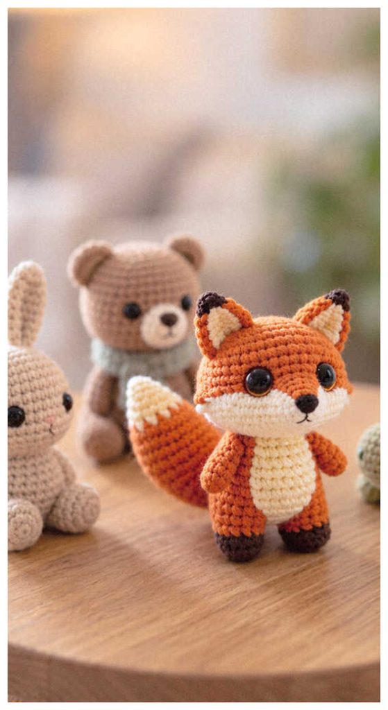 sweet crochet fox amigurumi handmade cute woodland animal toy inspiration