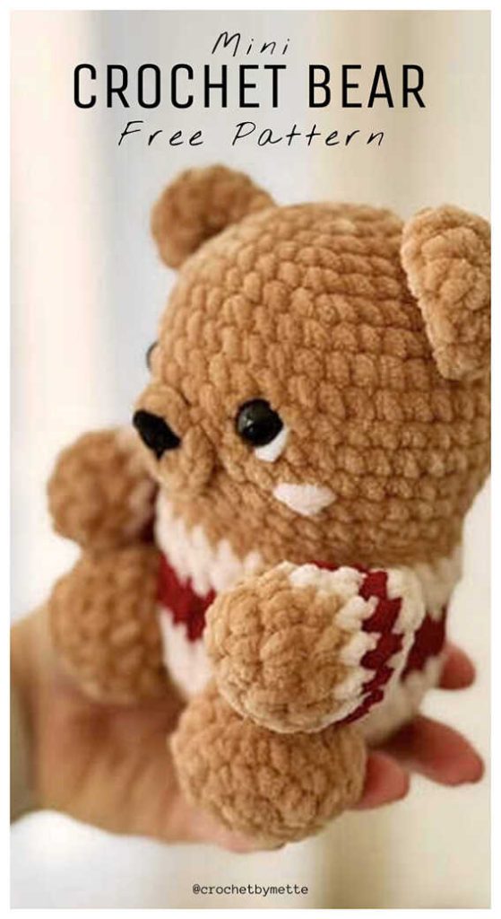 crochet bear amigurumi free pattern cute handmade teddy bear toy soft plush design