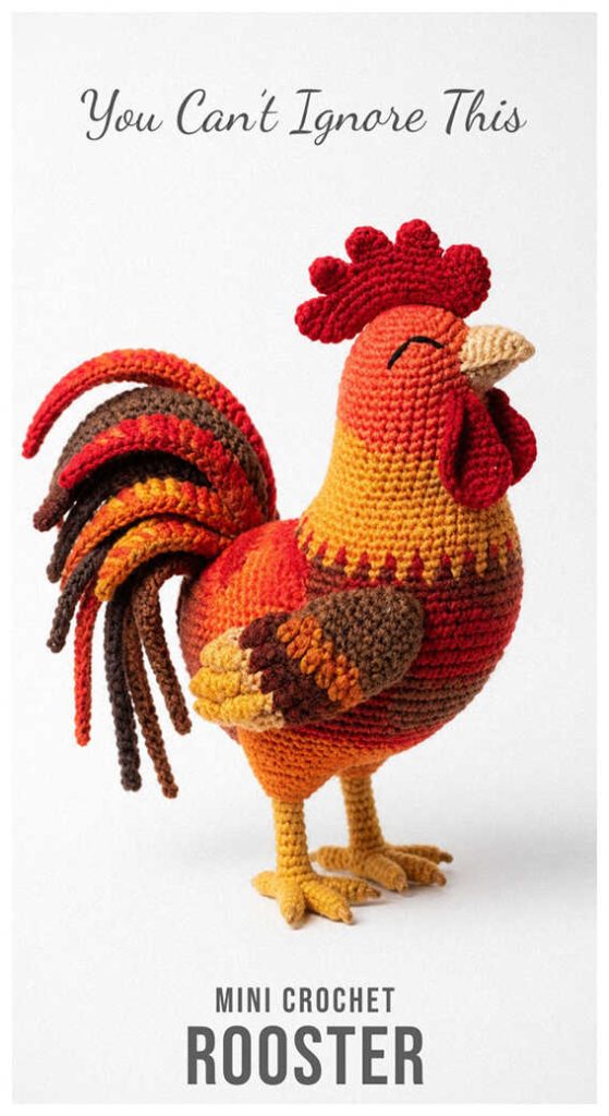 tiny crochet rooster amigurumi free pattern cute chicken toy everyone loves