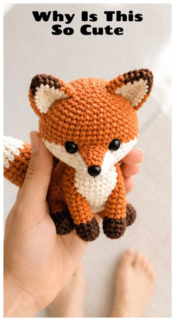 woodland fox amigurumi crochet toy cute handmade animal decor inspiration
